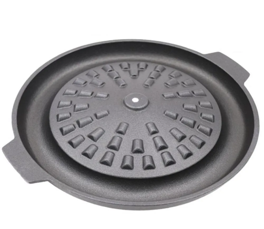 Gusseisen BBQ -Werkzeuge Nicht -Stick -Barbecue -Platte 32 cm Wasser gebratener Fleischgrill Pan Dualpurpose -Topf 0272196d2778929
