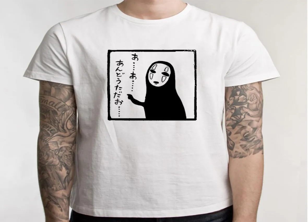 Japanische Anime spirituelle Auswärts -T -Shirt -Männer Studio Mask No Face Tees Shortsleeves Casual Comics Cartoon Tee Shirt8259715