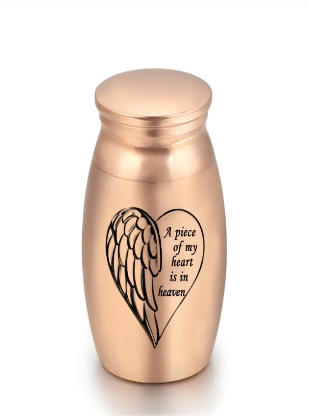 16 x 25 mm alliage d'aluminium Small KeepSake Urns for Ashes Mini Crémation Urnes pour cendres Ashes Holdergod vous a dans ses bras4620066