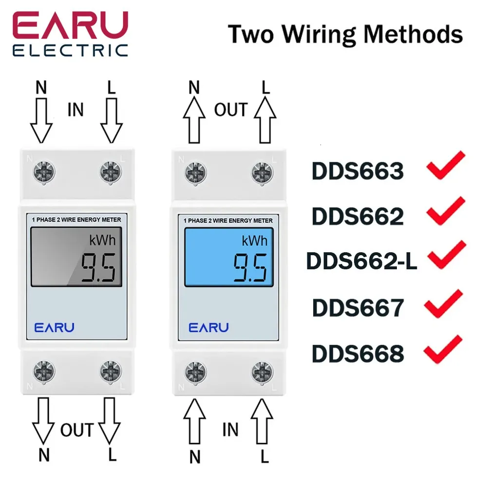 7 Module 4 Wire Three Phase Power Meter CT Connection Din Rail KWH Meter For Sale - Din Rail KWH