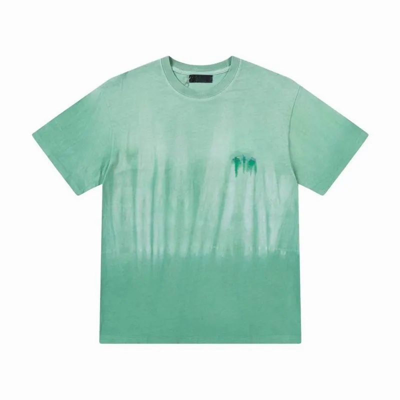 MA Logo Dip Dye Tee T -Shirt Mineral Green Airbrush Cherub Filigree Herren Damen Designer T -Shirts Ma Aquarell Bar übergroß 22 Kurzarm Luxus Hip Hop Streetwear