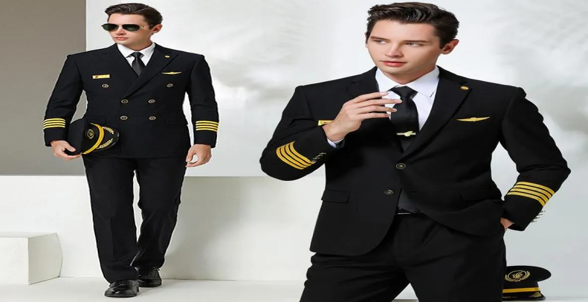 Men039S Tracksuits Highend Aviation Slimfit Captain oniforms Male Air Junior Pilot Suits4758463