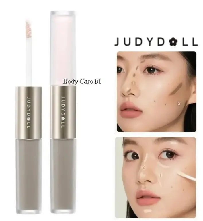 Judydoll Dual Head Evidenziatore Contouring Liquid Matte ad alta gloss stick ombre del canale lacrimale naso Pretty Makeup 240426