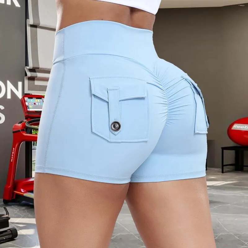 Shorts ativos fittoo scrunch bulfeir para mulheres com o treino de ioga de alta cintura de bolso Bu Bu Booty Gym Bottom