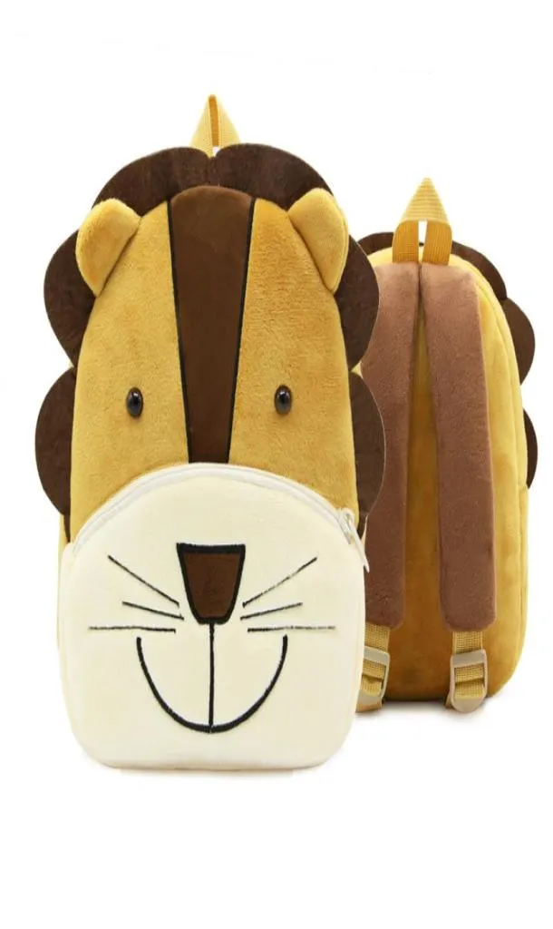 Kids Dier Backpack Hoge kwaliteit Plush 3D Lion Children Studenten Schooltas voor meisjes jongens Rucksack ECOFRiendly1507633