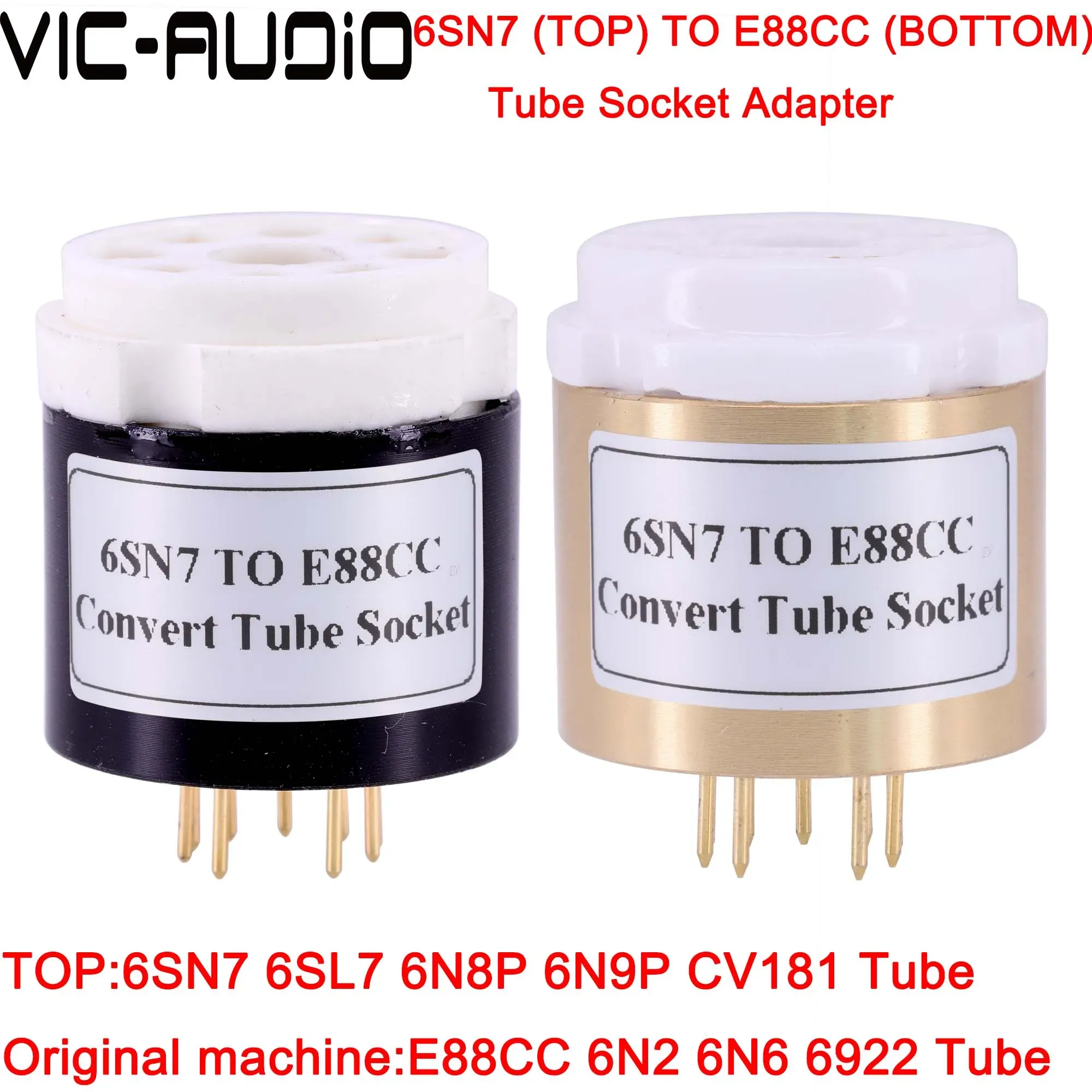Amplifier 1pc Vakuumrohr CV181 6SL7 6N8P 6N9P 6SN7 bis E88CC ECC88 6DJ8 6N2 6922 DIY Audio Vakuum -Rohr -Verstärker -Verstärker -Konvertier -Sockeladapter