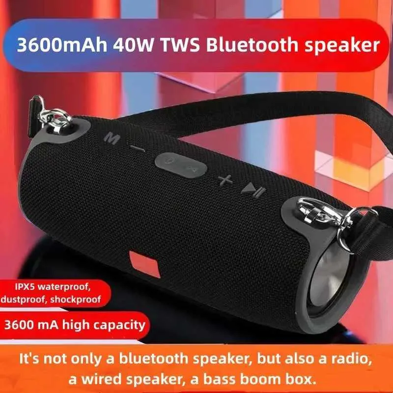 Przenośne głośniki 40W 3600MAH TWS potężny Caixa de Som Bluetooth Przenośny głośnik Odpowiedni do PC Głośnik Bass muzyka basowa głośnik Boombox J240505