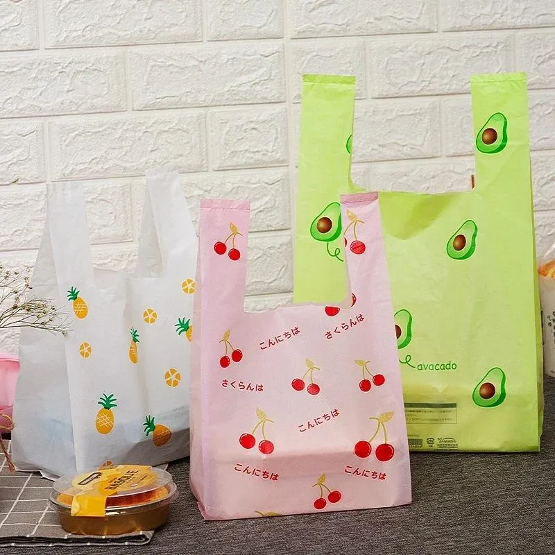Сумки для хранения пластиковые ресторан на вынос пачки пакеты десерты торт еда одноразовая утолщение упаковки для покупки сумочка ручка одежды