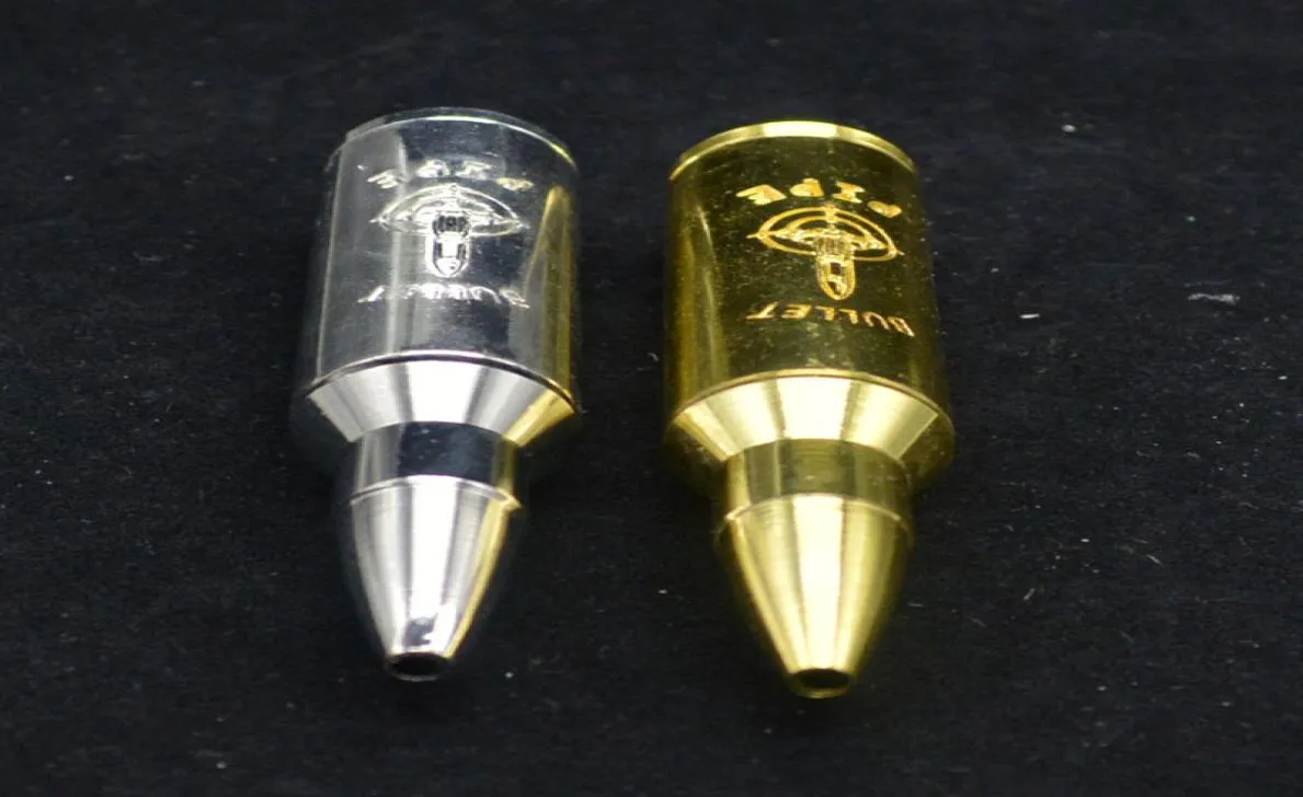 弾丸の形状喫煙パイプメタルキャラクターラージパイプシルバーゴールドカラー8495400