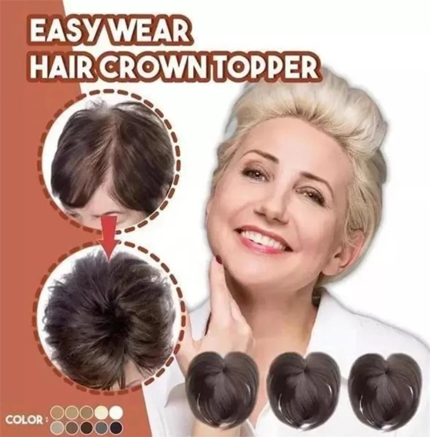 Naadloze haartopper clip Silky Clipon Hair Topper Human Wig for Women hele kwaliteit pruik Accessoires229e3601263