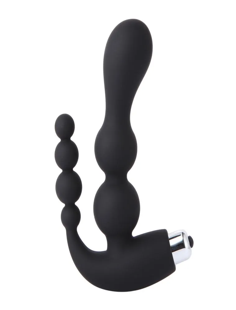 Vibratrice à double vibratrice anal Vele à double pouce anale bougie de bouchon de bout de la prostate masseur vibrant masturbateur sexe toys for women9712823