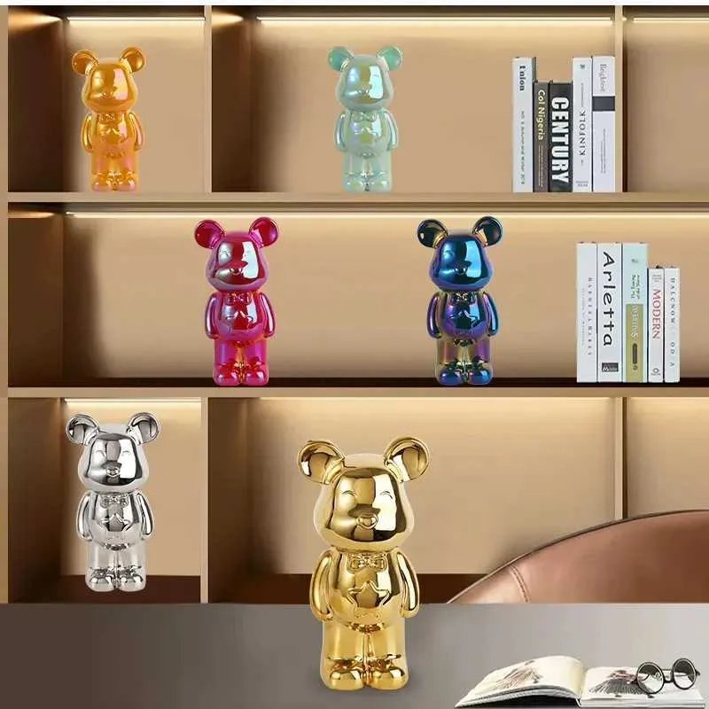 Objets décoratifs Figurines 26,5 cm Series d'ours violentes Love Animal Statue Doll High End Ceramic Home Office Bureau Decoration Cadeau T240505