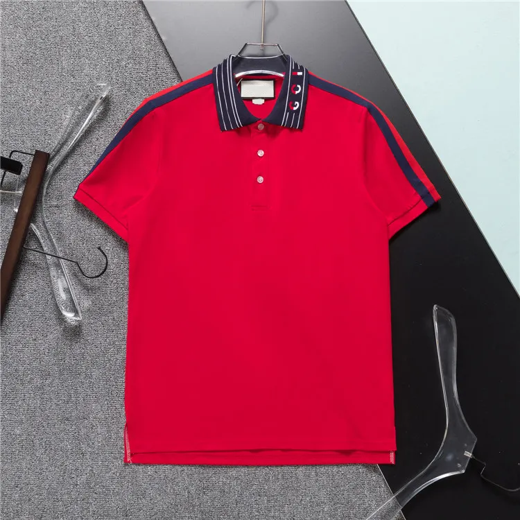 Designer Polo Shirts pour hommes Polos Shirts Men Fashion Tees Classic Classic Color Abèle Côtes courtes Plus Broderie Business Coton Coton Horpheab M-3XL # 171