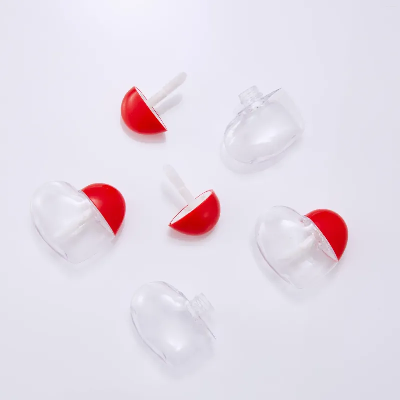 Speicherflaschen Flasche leerer kosmetischer Behälter Werkzeug Make -up -Organizer 5ml süße Liebe herzförmige Kunststoff -DIY Lipglossrohr