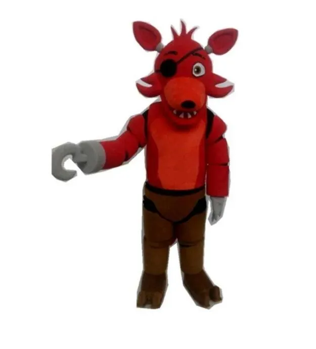 2024 Vente directe d'usine Cinq nuits à Freddy's FNAF Creepy Toy Roud Foxy Mascot Costume costume Halloween Christmas Birthday Robe Adult Taille