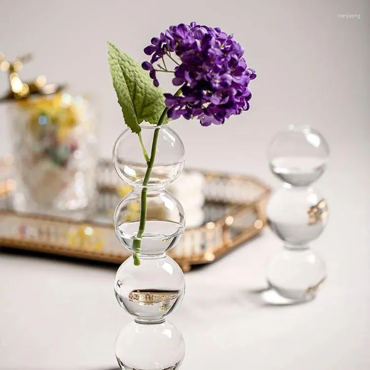 Вазы стеклянная цветочная ваза для домашнего декора декоративное террариум украшения ручной работы ручной работы