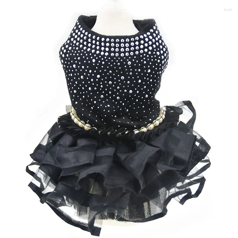 Vestido de vestuário para cachorro Pet Bling Black Rous