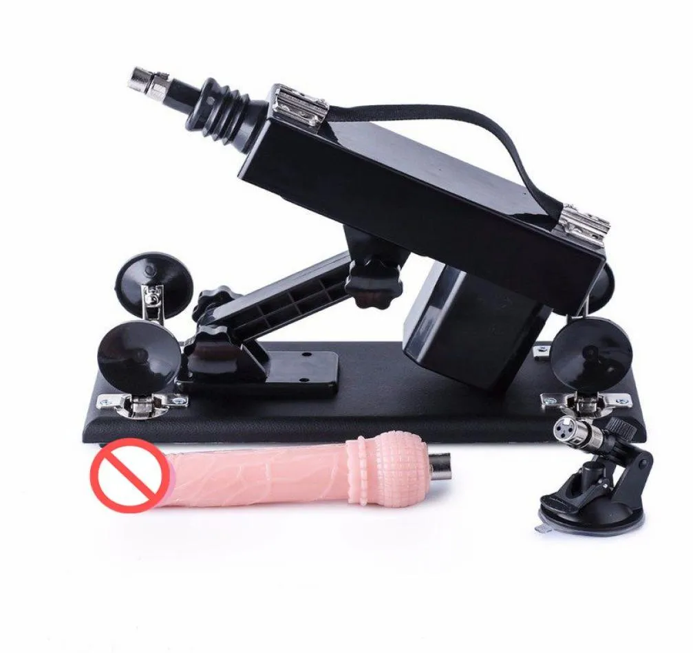 Machine de sexe Femelle Masturbation Pumping Gun with Dildo Attachements Automatic Sex Machines pour femmes Produits sexuels J01049168399