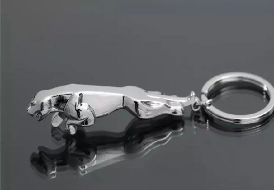 New Jaguar Key Ring Chain New 3D Keychains Alloy Animal Keychain5672587