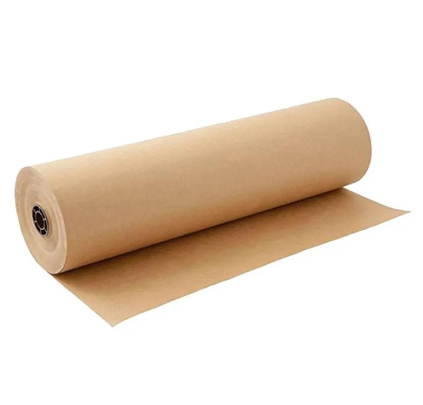 60 mètres Brown Kraft Emballage Paper Roll for Weddding Birthday Fête Cadeau emballage Poux d'emballage Art Craft 303B1174622