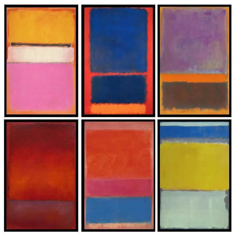 Wallpapers Mark Rothko Abstract Canvas Oil Painting Frameless Living ...