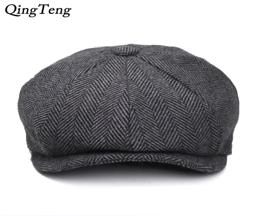 Peaky Blinders Erkekler Beretler Şapka Sonbahar Yeni Vintage Buluşum İşlemi Octagon Cap Women039s Sıradan Kabak Şapkası Gatsby Düz Bere Şapkalar Y21775685