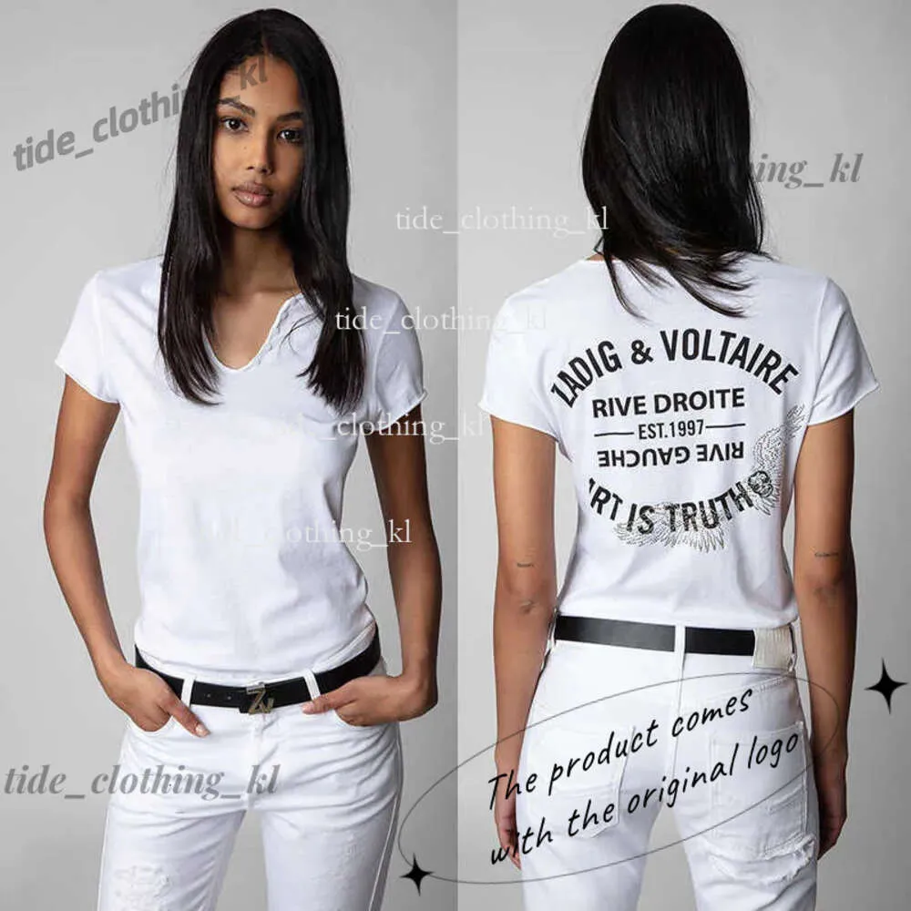 Designer de 24sss zadig voltaire clássico alfabeto tees de impressão asas