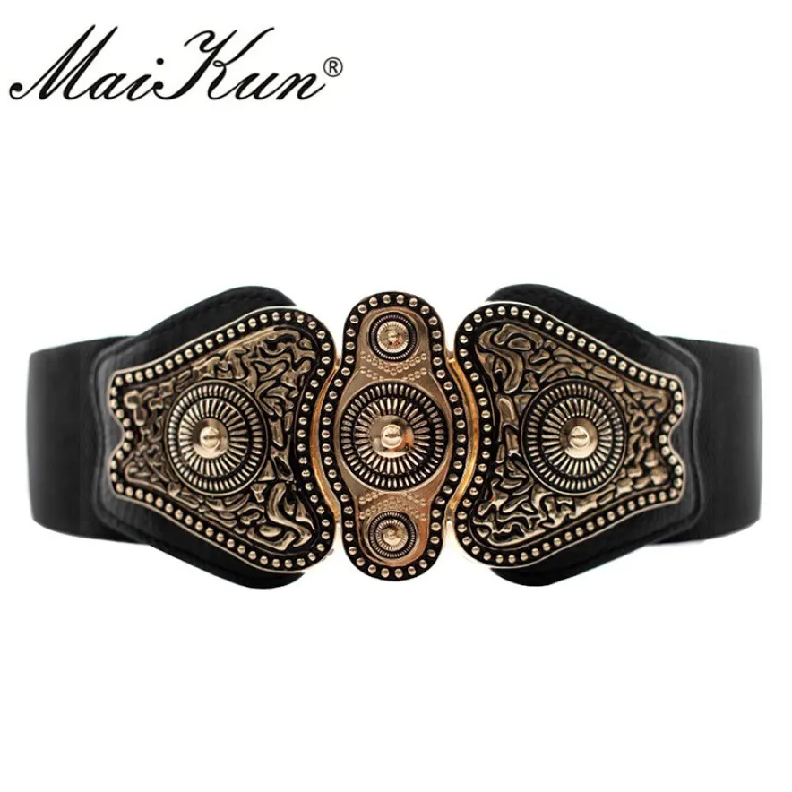 MaiKun Wide Belts for Women belt Designer Brand Elastic Belt High Quality 201117 2618