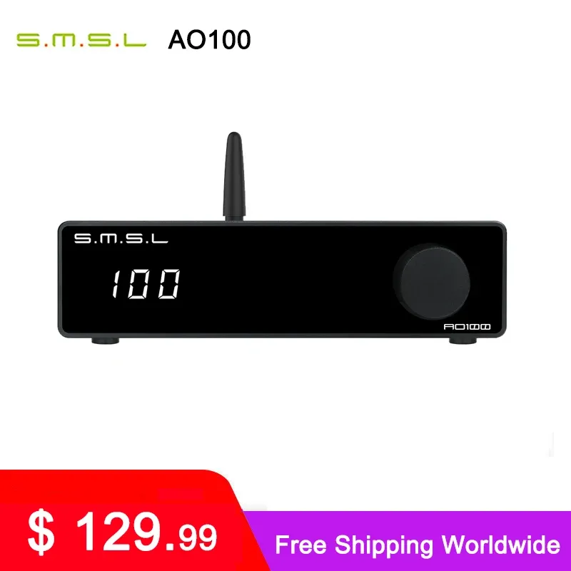 Amplificatore SMSL AO100 Amplificatore di potenza 70W*2 Bluetooth 5.0 Subwoofer Pre out per 2.1 Modalità EQ di sistema MA12070 AMP di potenza con telecomando
