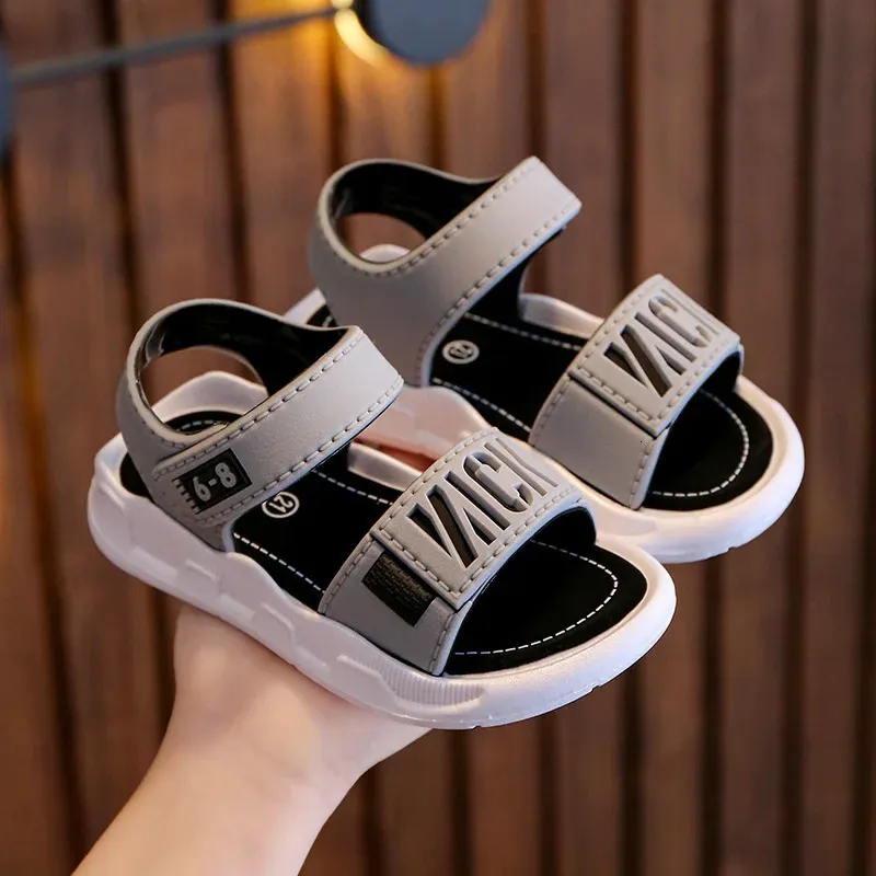 Children Sandals Students Nonslip Shoes Simple Generous Boys Girls Wear and Off Easy Soft Bottom Kids Casual Footwear 240415