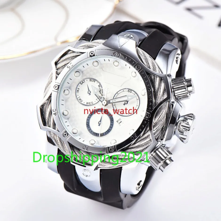 Invincible Fashion Mens Quartz WIRSTWATCH 52 mm Luminal imperméable INVERSIED Luxury Watch Invicto Reloj de Hombre Dropshipping Law 321H