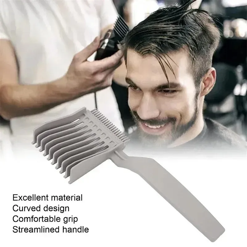 Barber Fade Combs Hair Cutting Positionering Kam Clipper Mening Flat Top Hair Comb Heren Hair Comb Salon Styling Tools