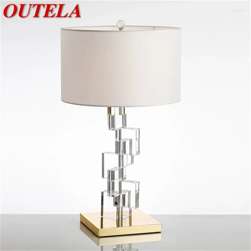 Tischlampen outela nordische kreative Lampe zeitgenössische KristalllED Dekorative Schreibtisch Licht für das Schlafzimmer am Wohnort