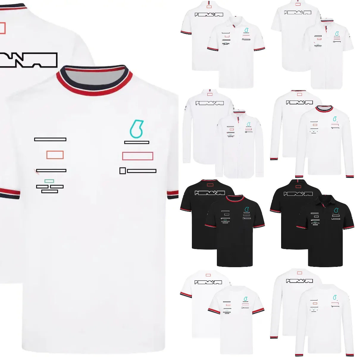 New F1 T-Shirt Formula 1 Team Racing Polo Polo Thirts T-Shirt Summer Men's Race Sport Lapel Quick Dry Thirts Jersey نفس قمصان F1