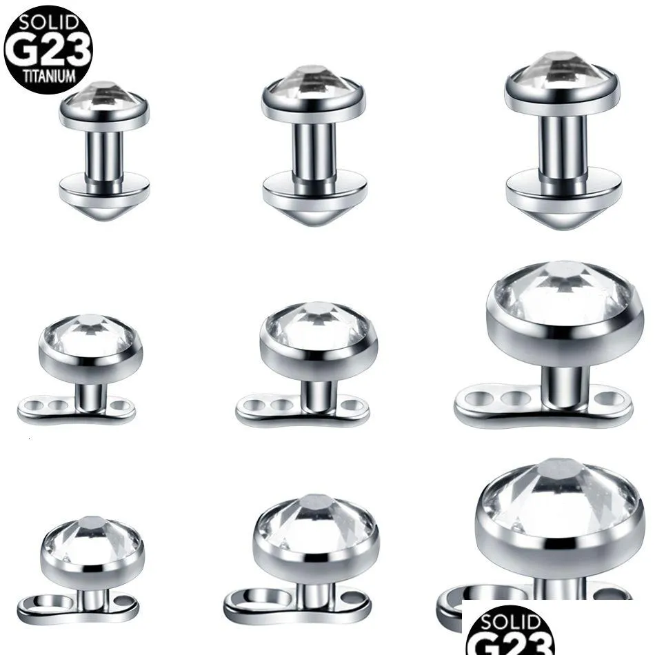 Navel Bell -knop Ringen 20 stcs/Lot G23 Micro Dermal Anchor Top Set met basispiercing E in huidpiercings lichaam sieraden drop levering dhxzu