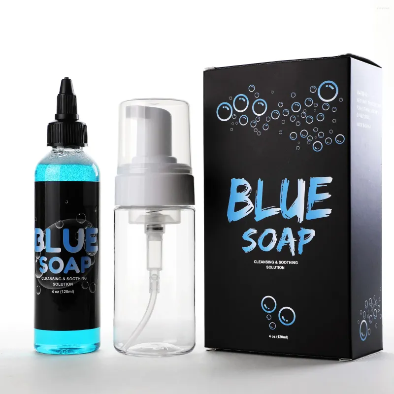 Tattoo -Tinten Blue Seifenalgen Flüssigreinigung Antiseptisches Desinfektionsmittel 120 ml 100 ml Sprudelflasche