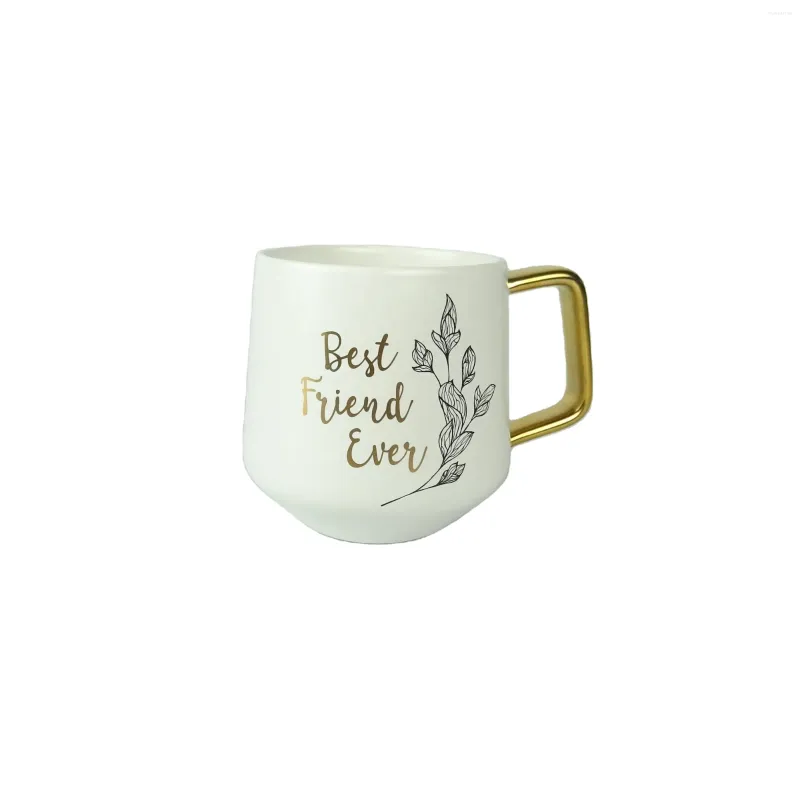 Tasses Gold Handle Coffee Tug inspirational mignon cadeau de motivation en céramique personnalisée