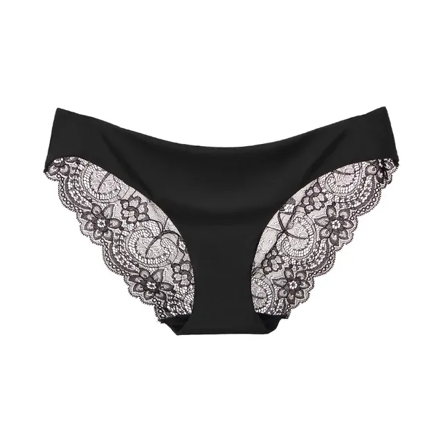 Calcinha feminina calcinha moda de renda feminina Mulheres y Briefes de cor sólida lingerie íntima lingerie feminina respirável calcinha sem costura del otfl8