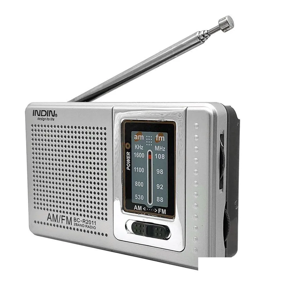 Radio Pocket Mini AM 6 breites Empfang Teleskope Antennen World FM-Empfänger Einfach zu tragen tragbar für Unterhaltung BC-R2011 DROP DE DHGRT