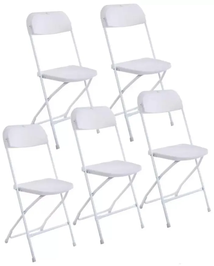 Американские запасы Новые пластиковые складные стулья Свадебные вечеринки председатель Коммерческий белый1785364