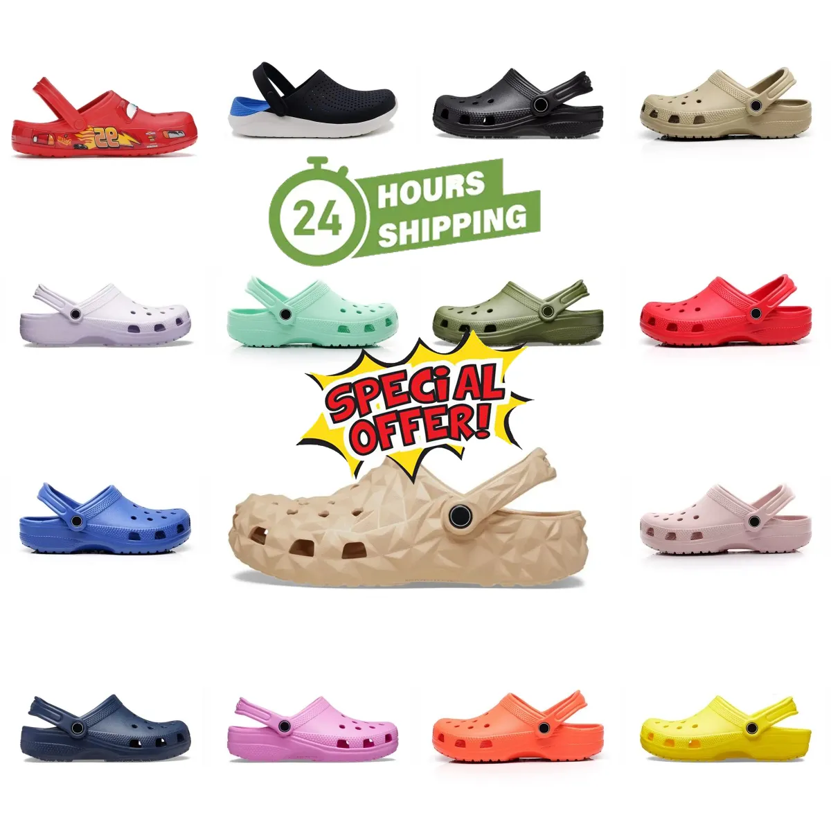 Nya modemän glider designer sandaler klassiska kross clogs plattform sandal damer glida tofflor män avslappnade tofflor storlek