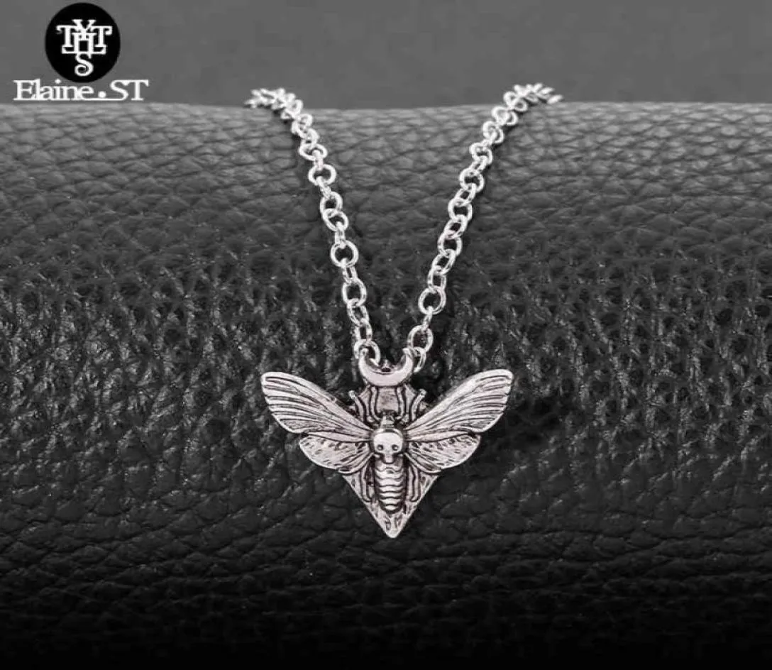whole Death Head Butterfly Necklace Moth Mini Cute Pendant Neckalce For Women Pagan with card men jewelry gift61541767366161