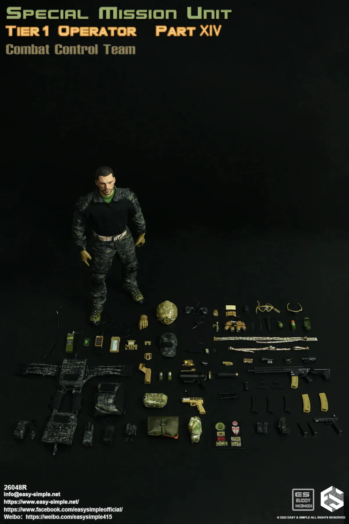 Accessories Model 1/6 Scale for Simple Uniform and Combat Control