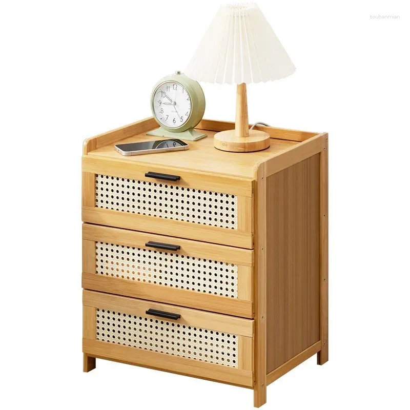 Almacenamiento de cocina simple madera maciza pequeña gabinete ligero dormitorio de lujo en la cama nórdico estilo europeo mini moderno