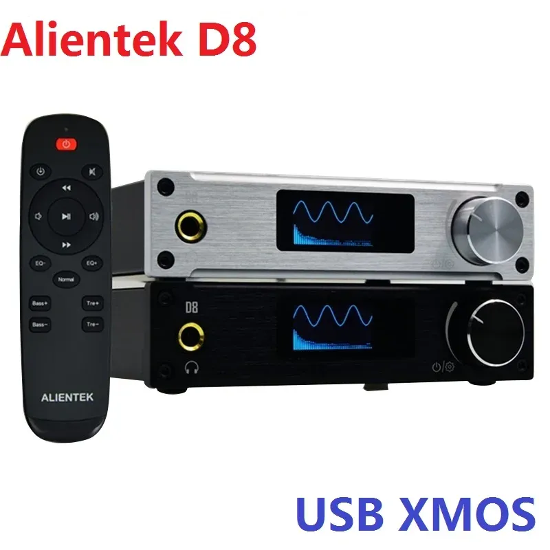 Amplifier 2019 New Alientek D8 Full Digital Audio HeadPhone Amplifier入力USB XMOS/Coaxial/Optical/Aux 80W*2 24bit/192KHz DC28V/4.3A