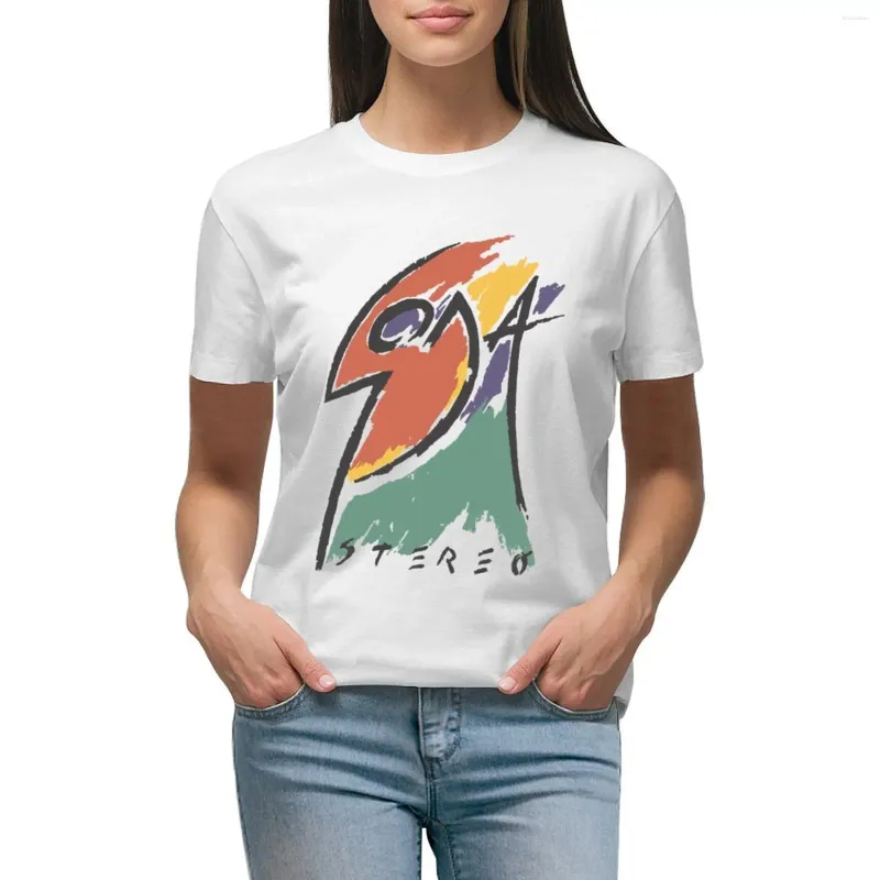 Frauenpolos Soda Stereo klassische T-Shirt Dame Kleidung Hippie Sommertop enge Hemden für Frauen