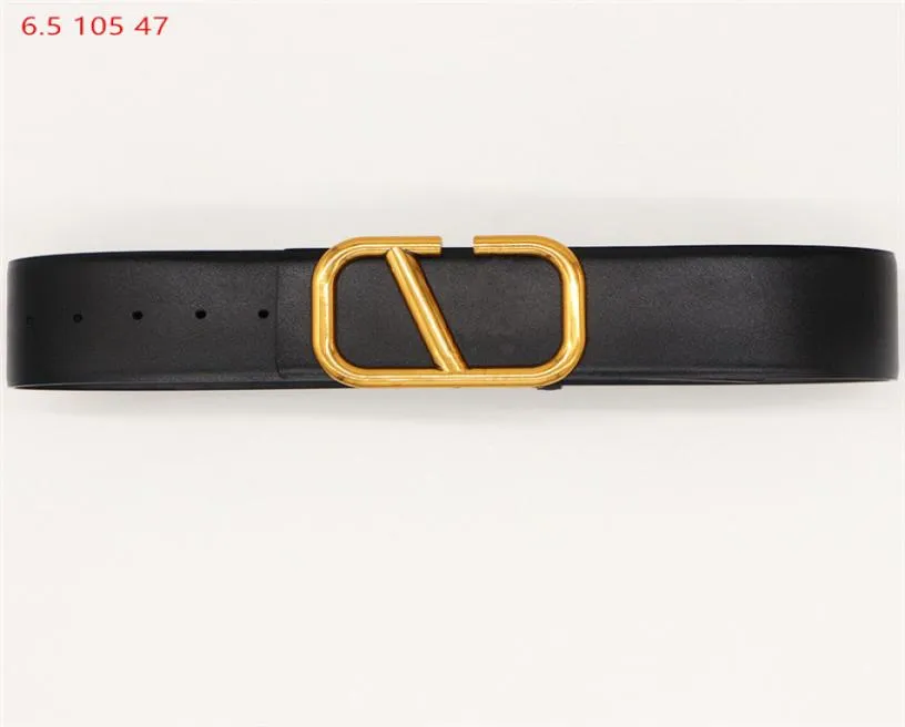 2021 Men039s ceintures de créateurs Femmes039s Luxury classique décontracté large 65 cm grande ceinture de mode en boucle avec cadeau blanc Box4189647