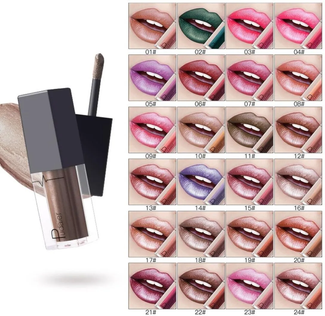 Новая модная металлическая блеск для губ без липкого длительного длительного блеска