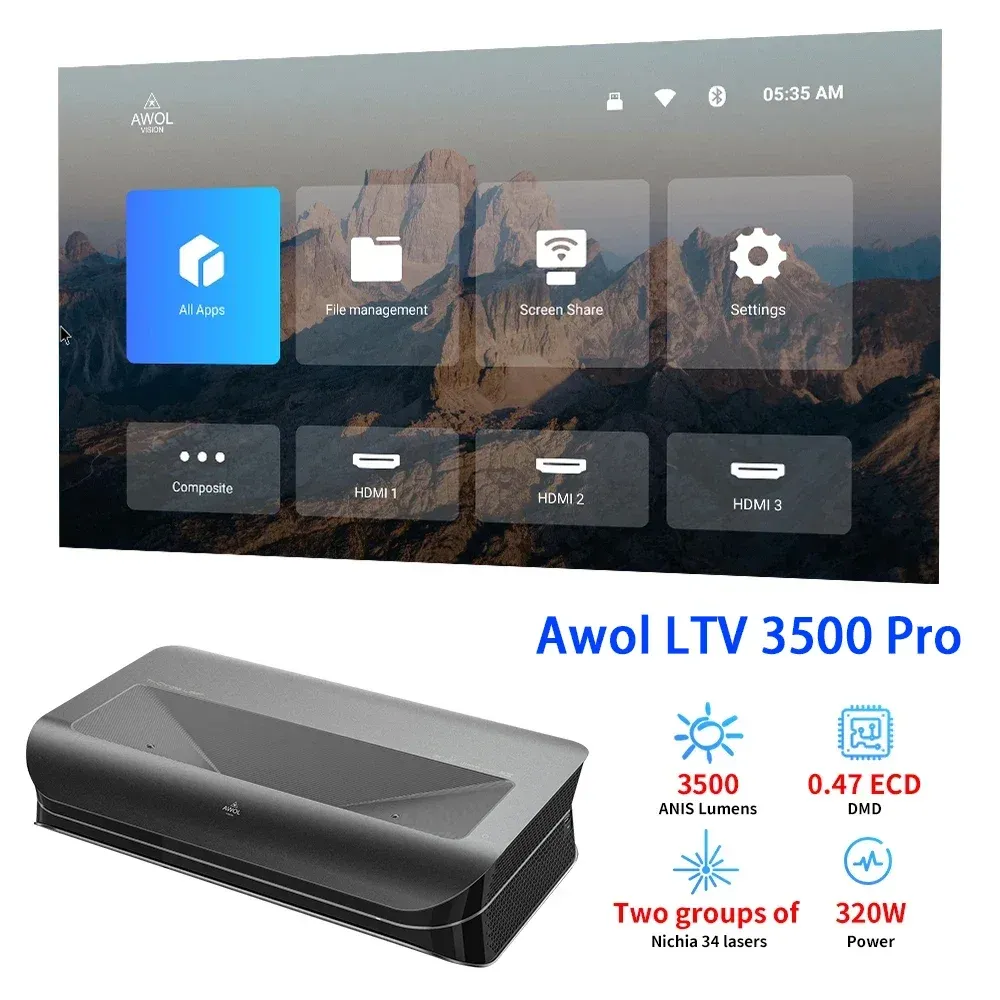 AWOL VISION LTV 3500 Pro 4K 3D Triple Color Laser Projector 3500 ANSI Dolby  Vision Atmos UST Laser TV Home Theater Projector From Hrlbeauty02,  $5,325.63 | DHgate.Com