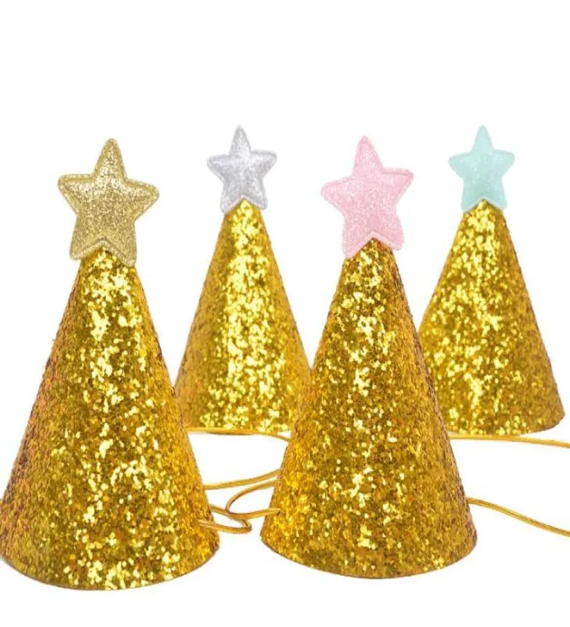Gold Glitter Shiny Top Hats Infres